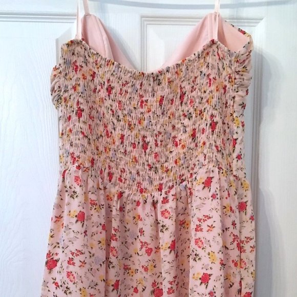 BCBGENERATION FLORAL STRAPLESS MINI SUMMER DRESS - Picture 3 of 6